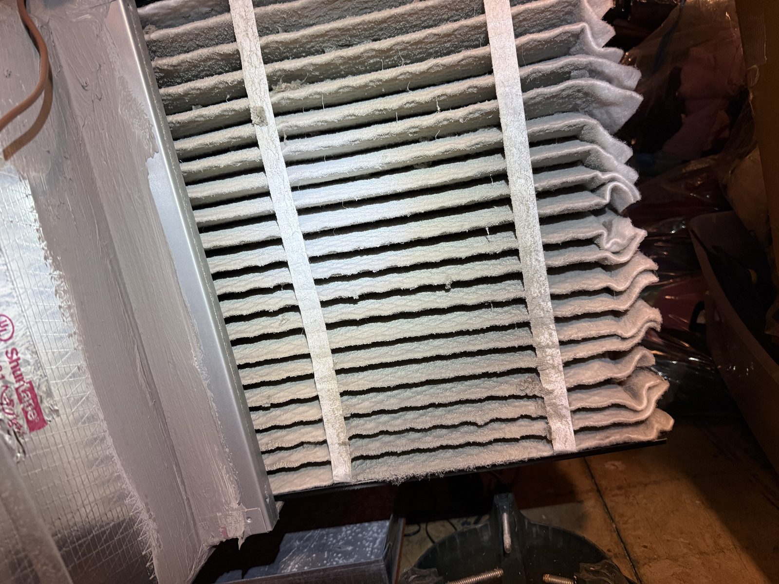 Dirty HVAC filter showing need for maintenance